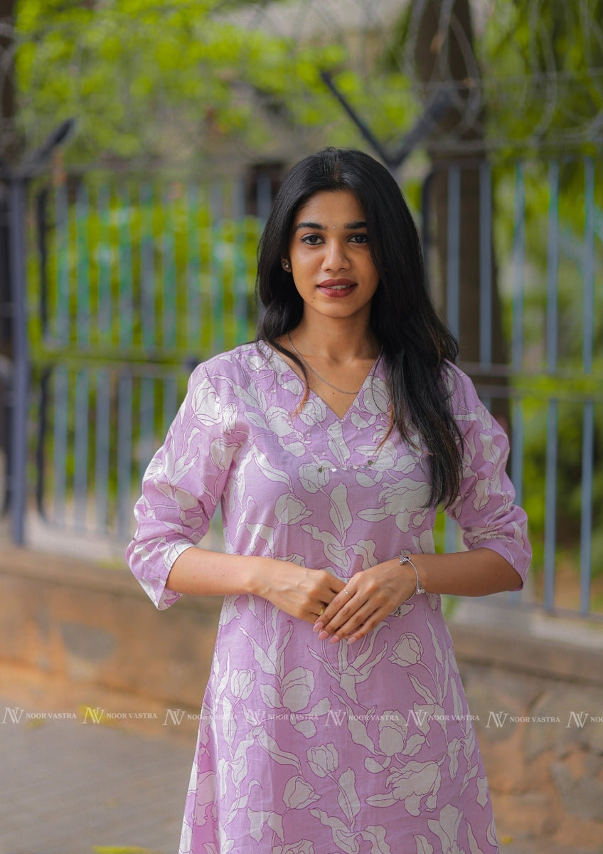 Lavender Kurta Pant Set