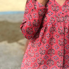 Rose Mosaic Cotton Top