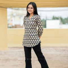 Midnight Black Cotton Top