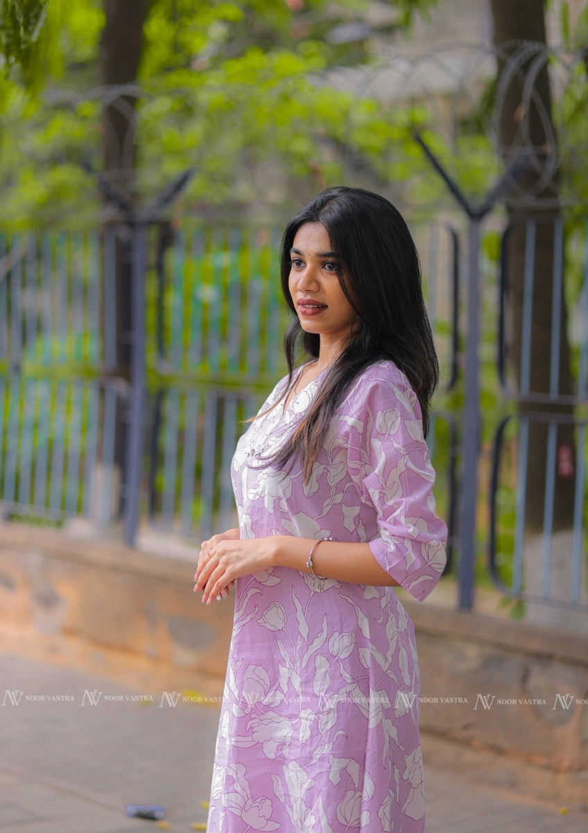 Lavender Kurta Pant Set