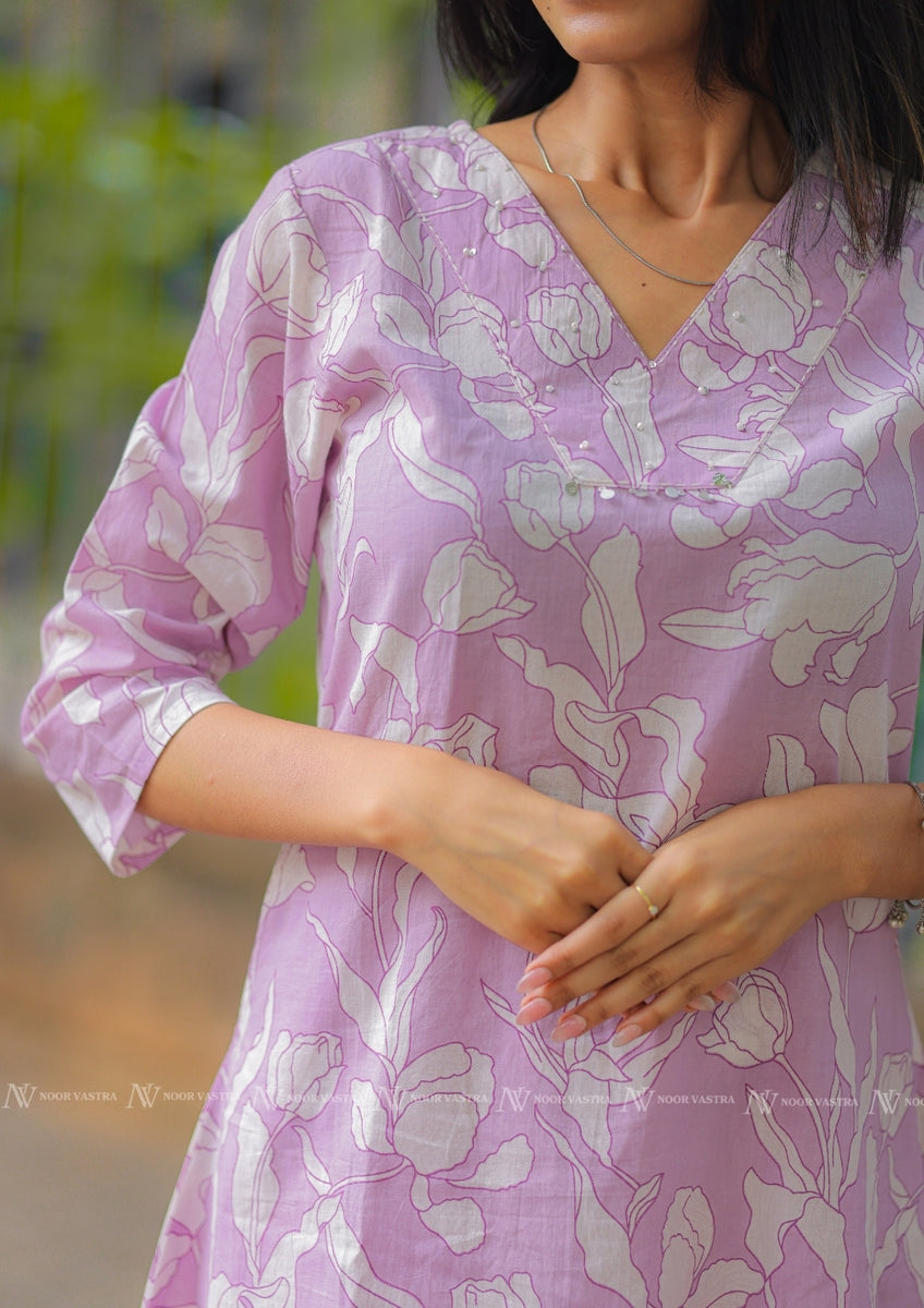 Lavender Kurta Pant Set