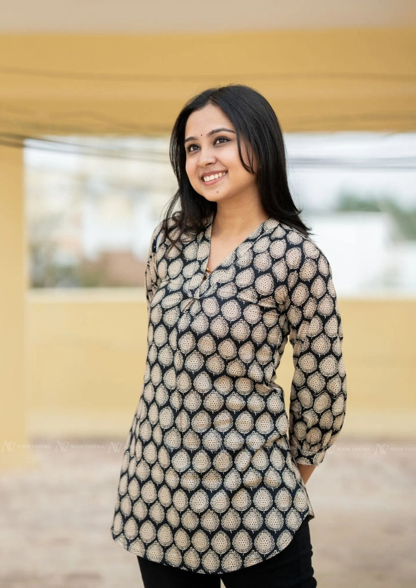 Midnight Black Cotton Top