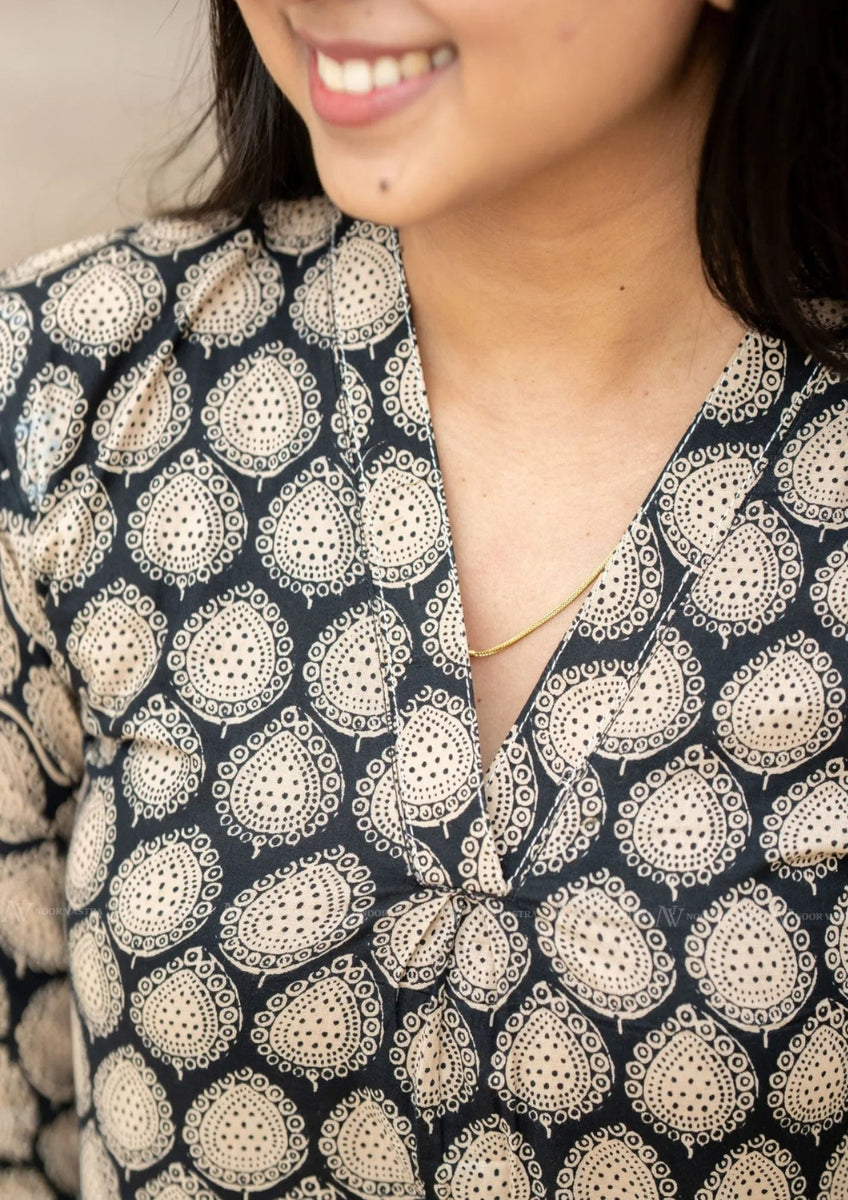 Midnight Black Cotton Top