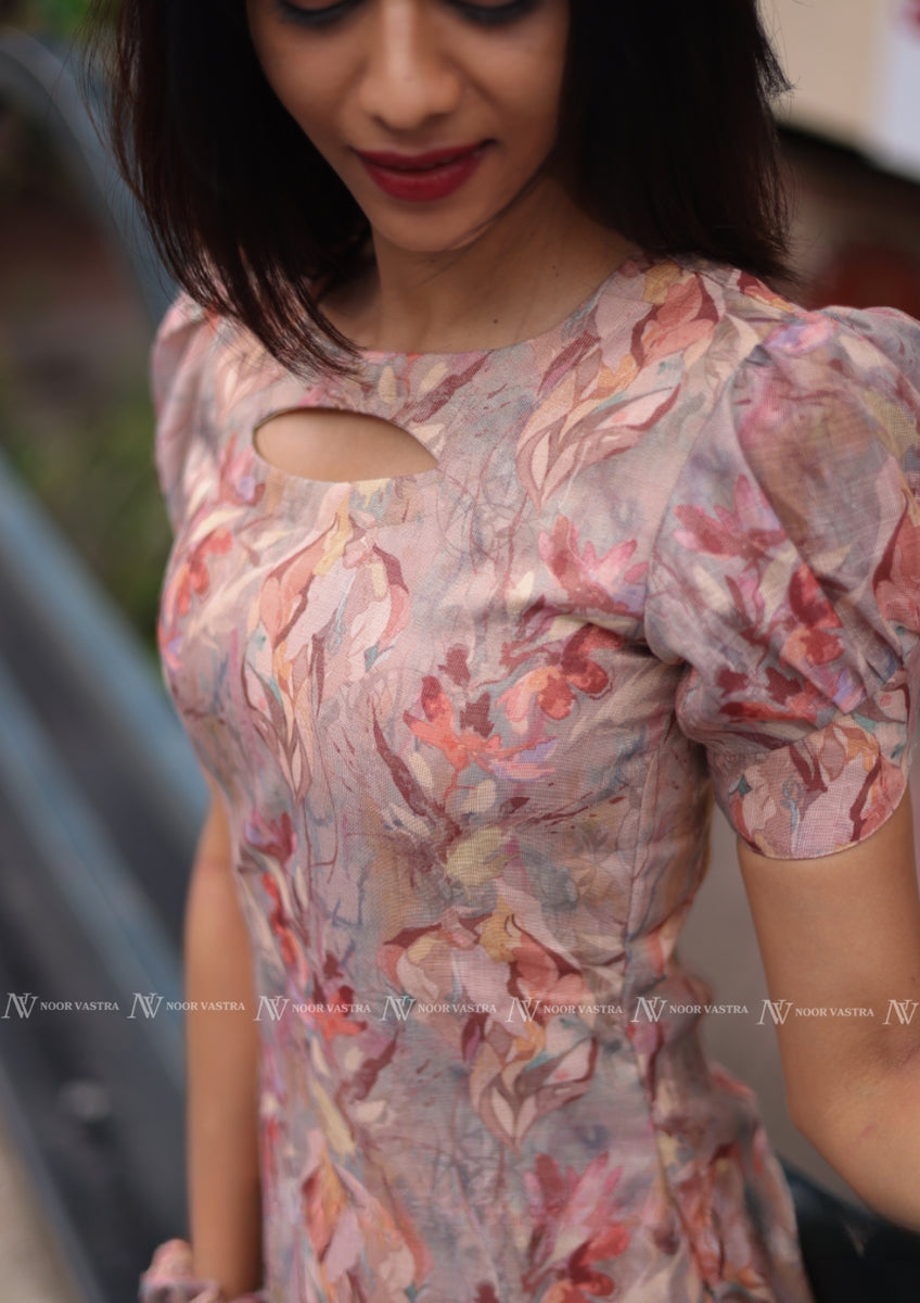 Mocha Flower Kurti