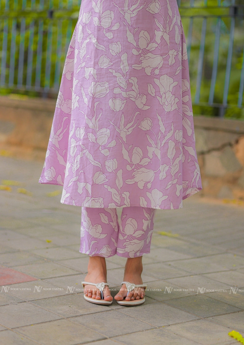 Lavender Kurta Pant Set