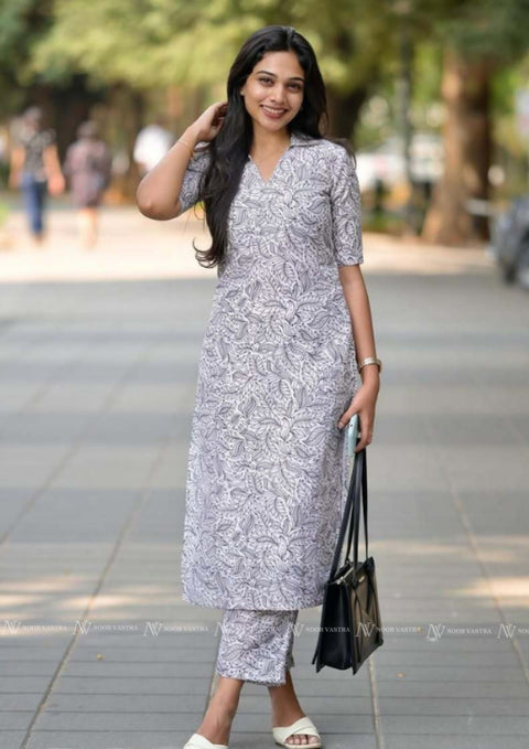 White Kurta Pant Set