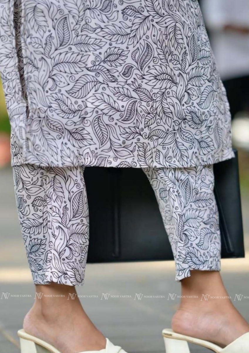 White Kurta Pant Set