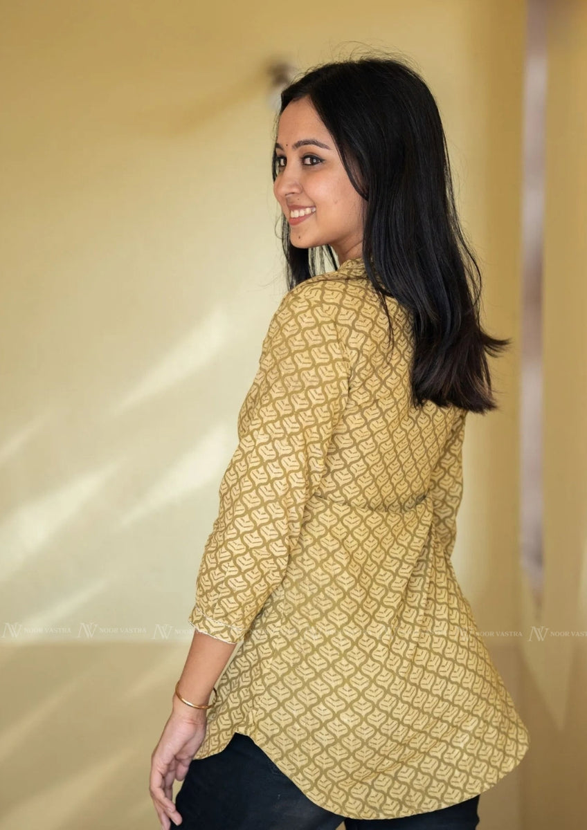 Olive Green Cotton Top