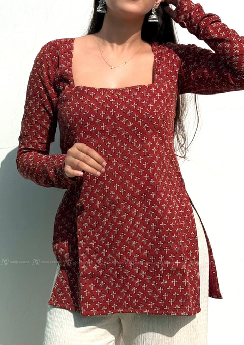 Rustic Red Cotton Top