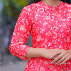Red Muslin Kurti