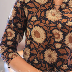 Black Blossom Kurti