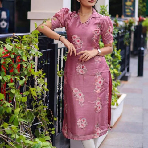 Pink Bloom Kurti