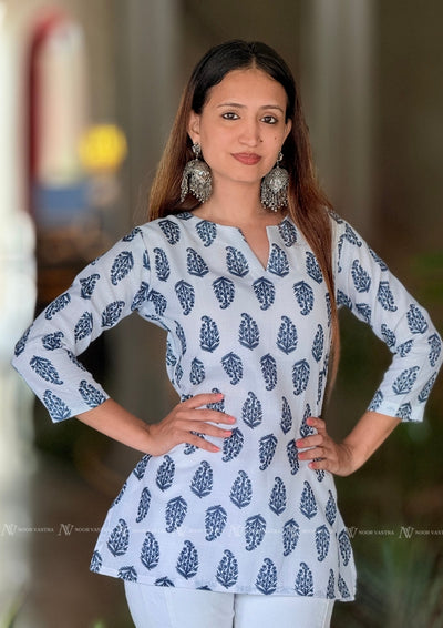 White Leaf Cotton Top