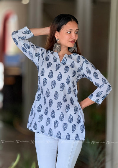White Leaf Cotton Top alternate