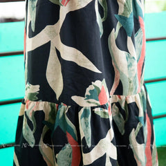 Black Floral Cotton Maxi
