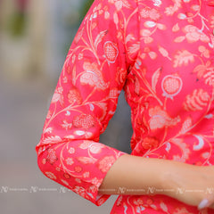 Red Muslin Kurti
