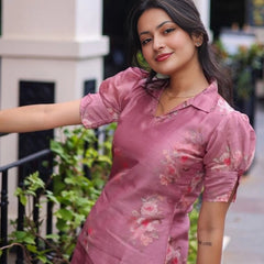 Pink Bloom Kurti