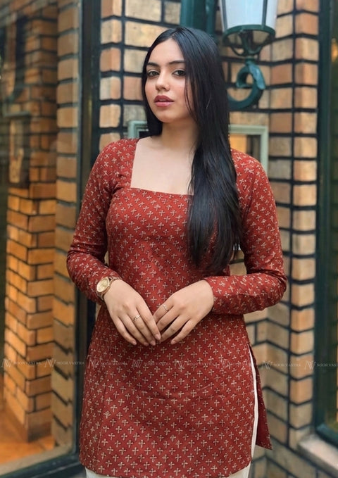 Rustic Red Kurti