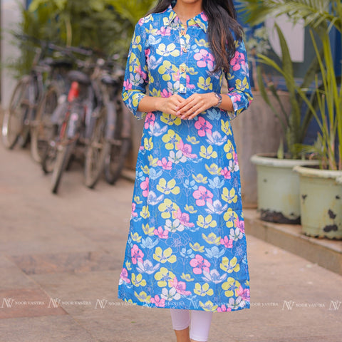 Blue Muslin Kurti