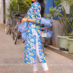 Blue Muslin Kurti