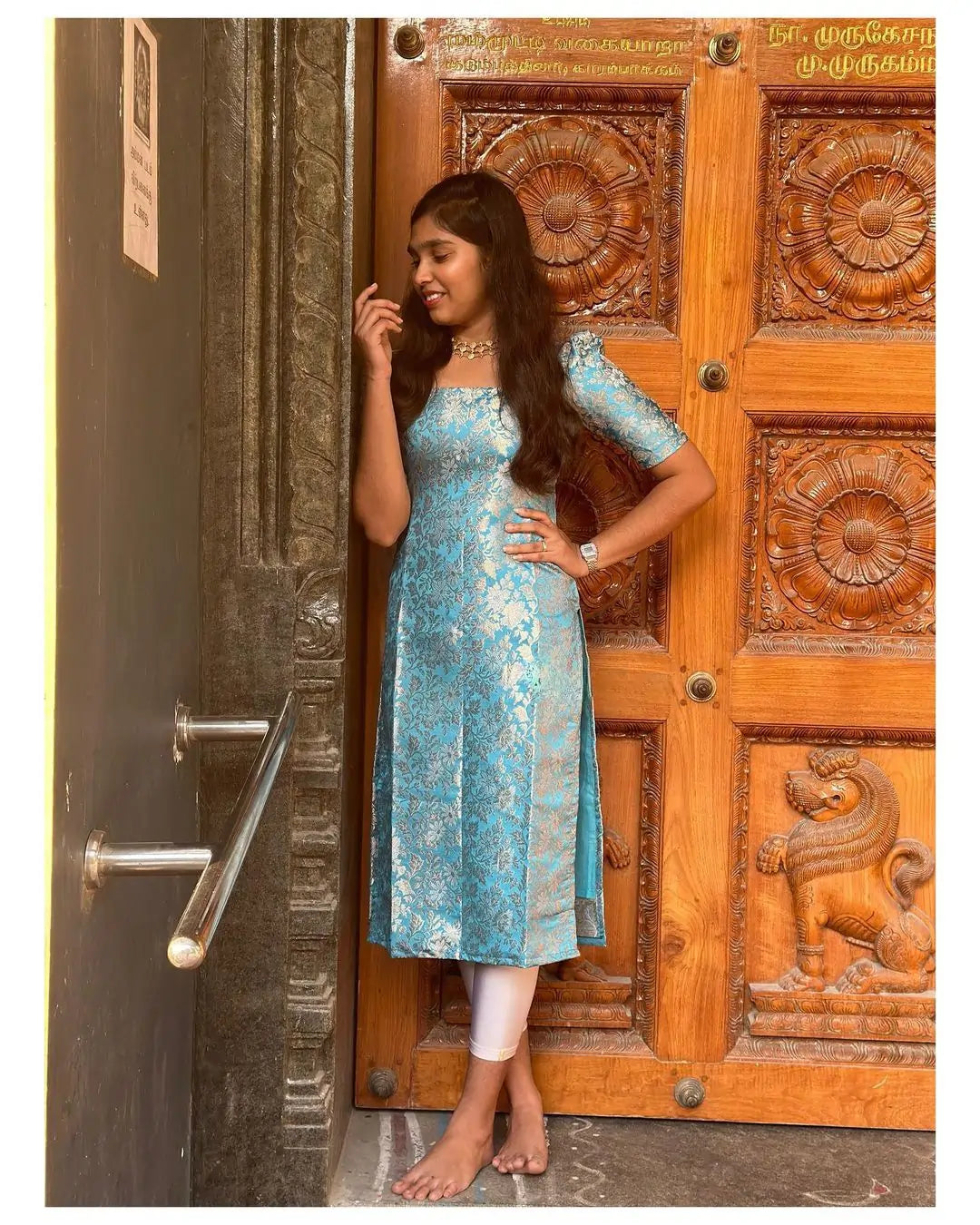 Banarasi Side Slit Kurti