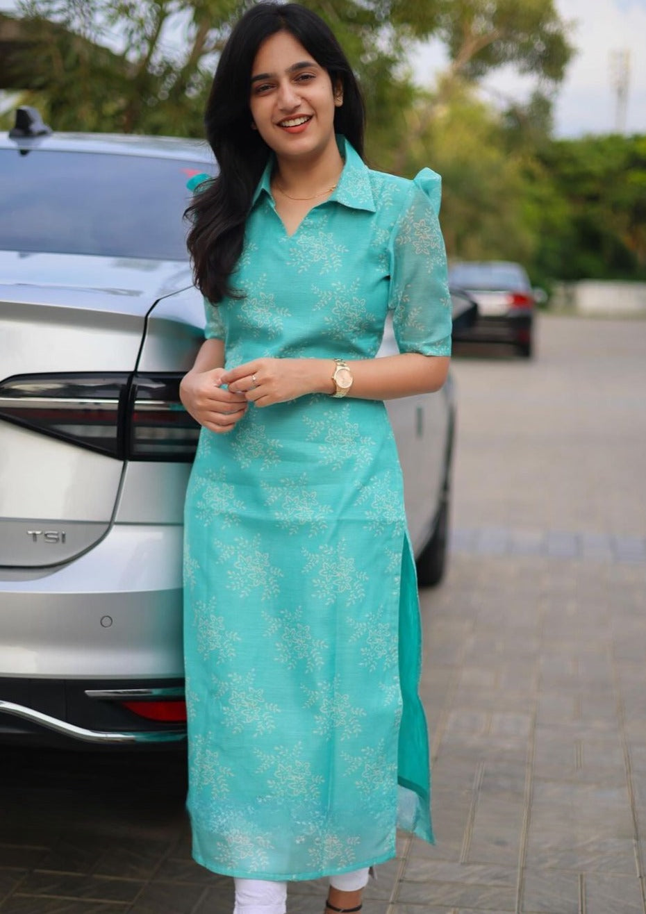 KURTI  TURQUISE GREEN